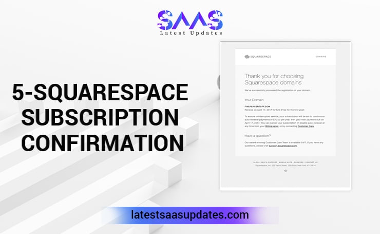 Squarespace Subscription Confirmation