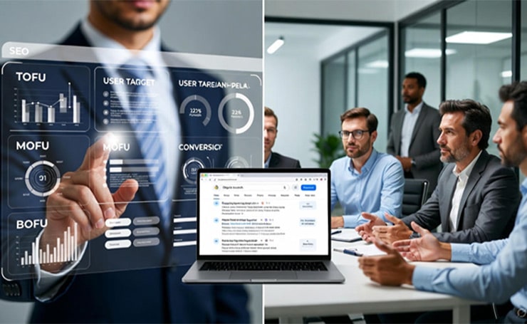 Team working on SaaS