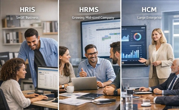 HRIS vs HRMS vs HCM